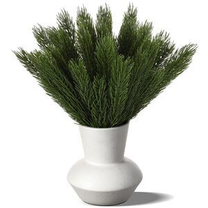 8879 100 Pcs Christmas Norfolk Pines Branch Stems 11'' Artificial Pine